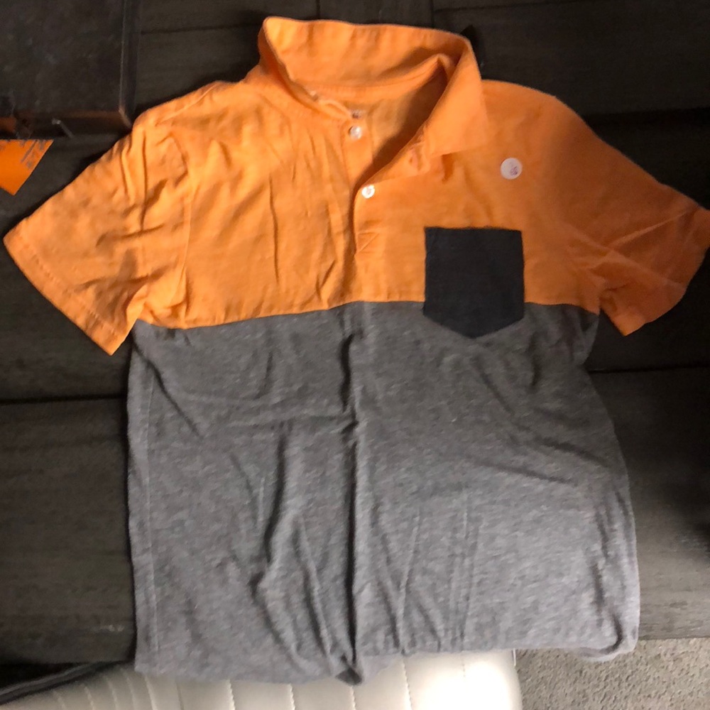 Cherokee orange and grey dress shirt